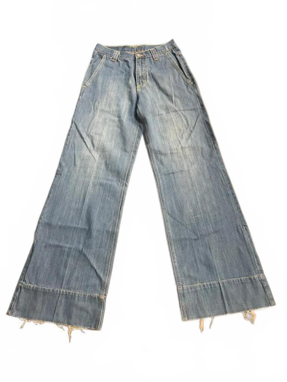 Vintage Cheap Monday Wide Leg Jeans 27/34 Y2K Blue Denim